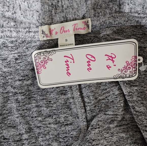 NEW It's Our Time Gray Open Cardigan Pockets Small - Picture 6 of 9